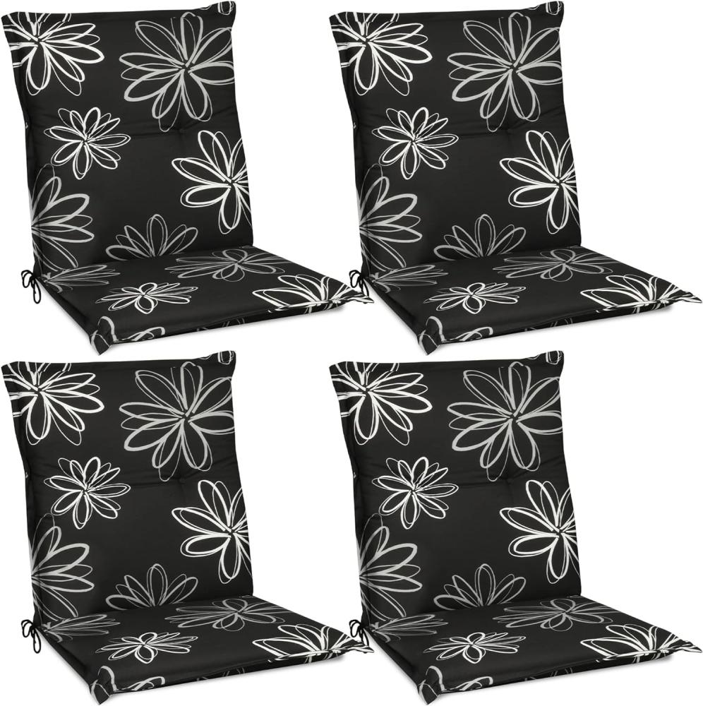 Beautissu 4er Set Niederlehner Auflage Flores 100 x 50 x 6 cm Bild 1
