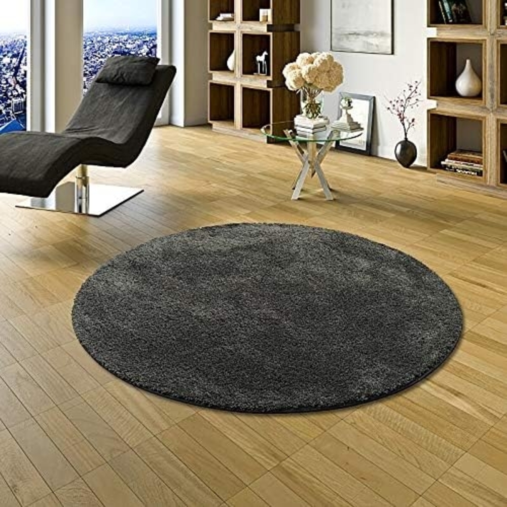 Snapstyle Hochflor-Teppich Hochflor Shaggy Teppich Palace Rund, Rund, Höhe: 36 mm Bild 1