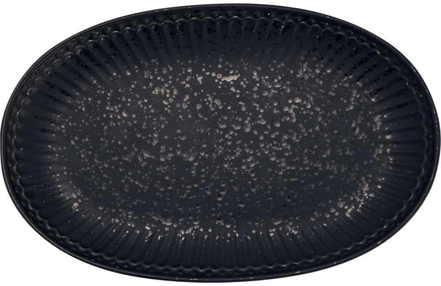 Greengate Plätzchenteller Alice Volcano Oval Black (23cm) STWBPLAALI9806 Bild 1