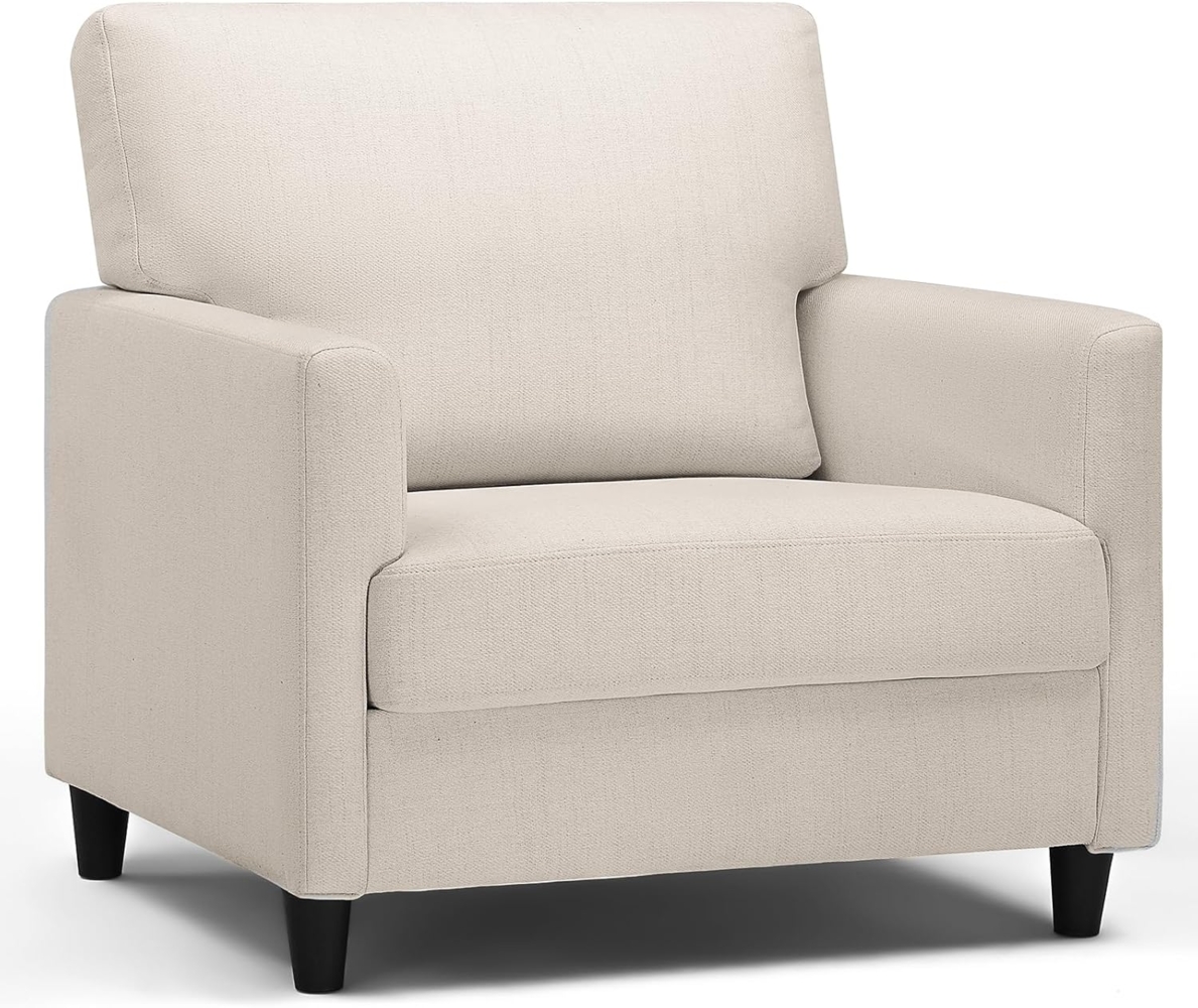 COMHOMA Relaxsessel Fernsehsessel TV-Sessel Loungesessel Wohnzimmer Einzelsofa, mit Weicher Memory-Schaum Leinenbezug Bild 1