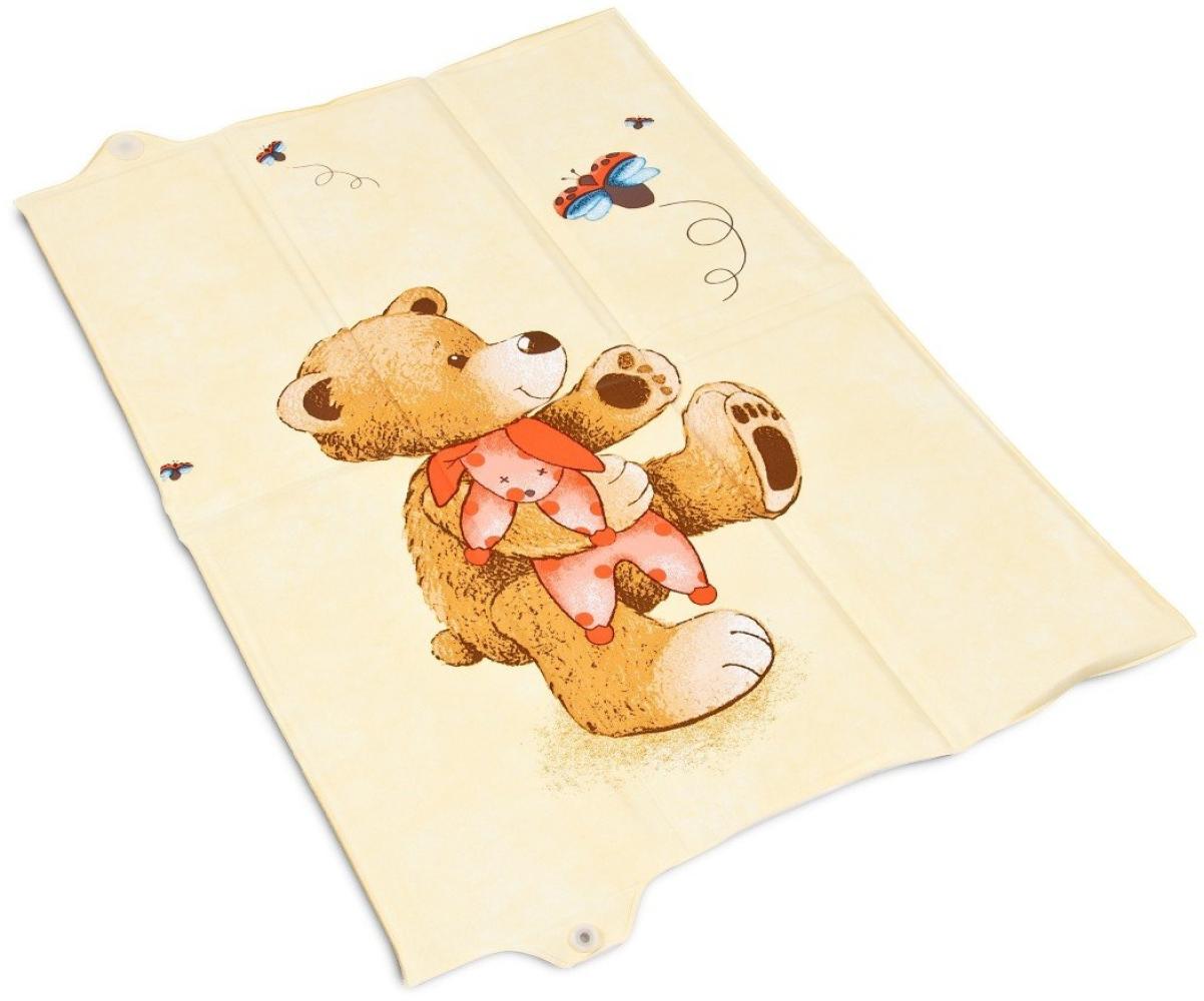 Reise-Wickelauflage von United-Kids 60 x 40 cm OEKO-TEX® Standard 100 abwaschbar Bär gelb Bild 1