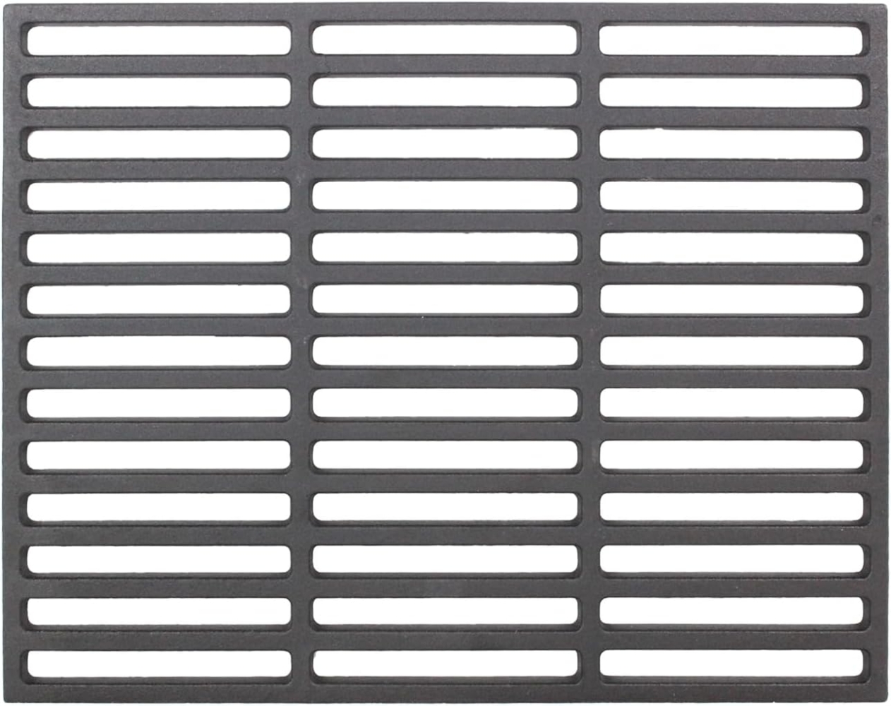 Grillrost 45x30 cm rechteckig emailliert Rost Grillgitter Gusseisen Grillplatte Bild 1