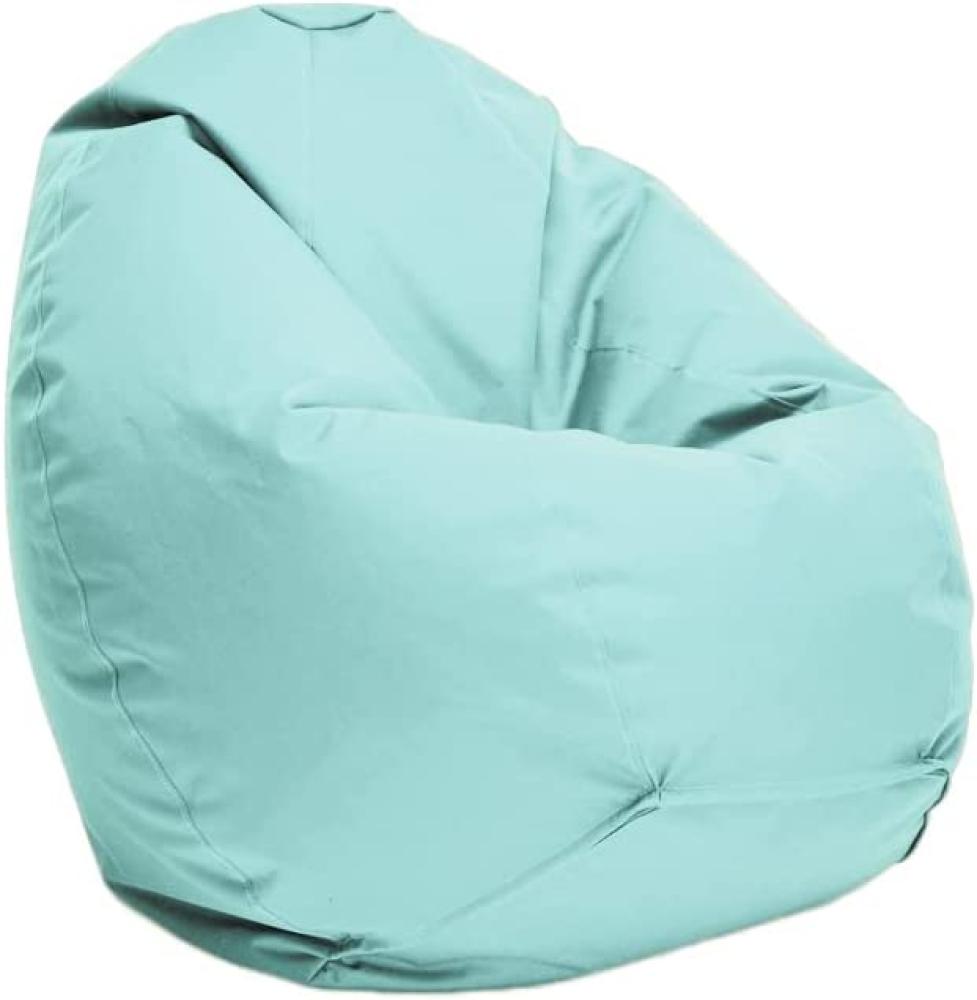 Bruni Sitzsack Classico L in Minzgrün – XL Sitzsack mit Innensack zum Lesen, Abnehmbarer Bezug, lebensmittelechte EPS-Perlen als Bean-Bag-Füllung, aus Deutschland Bild 1