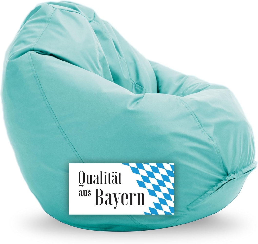 Bruni Sitzsack Classico L in Minzgrün – XL Sitzsack mit Innensack zum Lesen, Abnehmbarer Bezug, lebensmittelechte EPS-Perlen als Bean-Bag-Füllung, aus Deutschland Bild 1