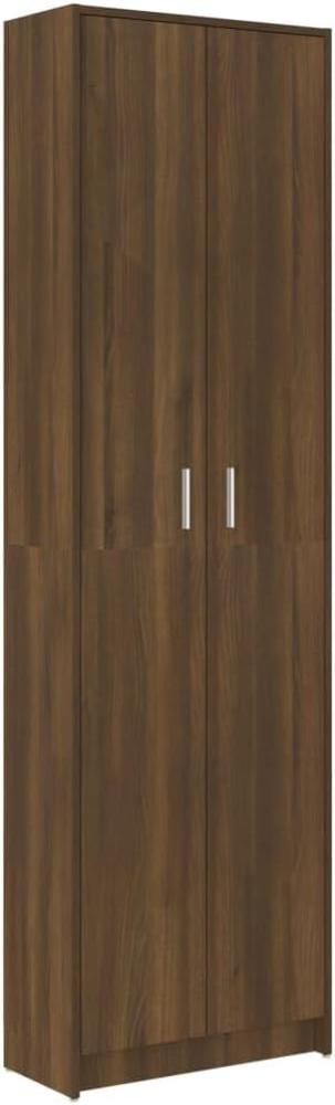 vidaXL Garderobenschrank Braun Eiche-Optik 55x25x189 cm Holzwerkstoff Bild 1