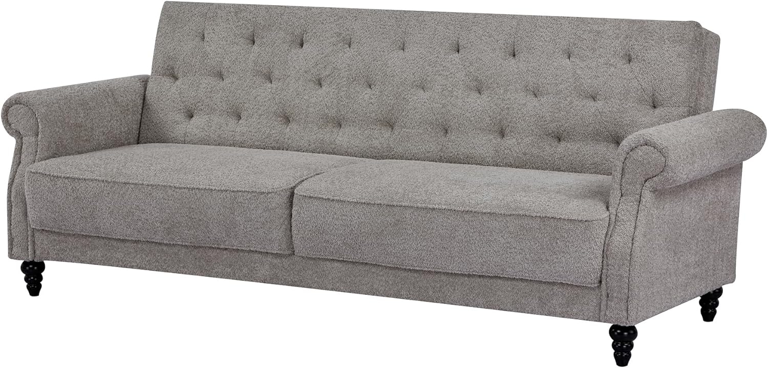 riess-ambiente 3-Sitzer MAISON BELLE AFFAIRE 220cm greige · Schlafsofa mit Bouclé-Bezug, Einzelartikel 1 Teile, Couch mit Bettfunktion · 3-stufig verstellbar · Chesterfield Design Bild 1