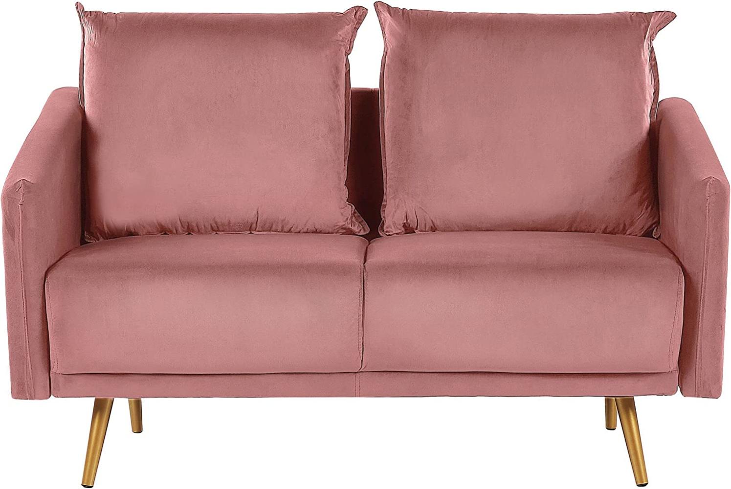 2-Sitzer Sofa Samtstoff rosa MAURA Bild 1