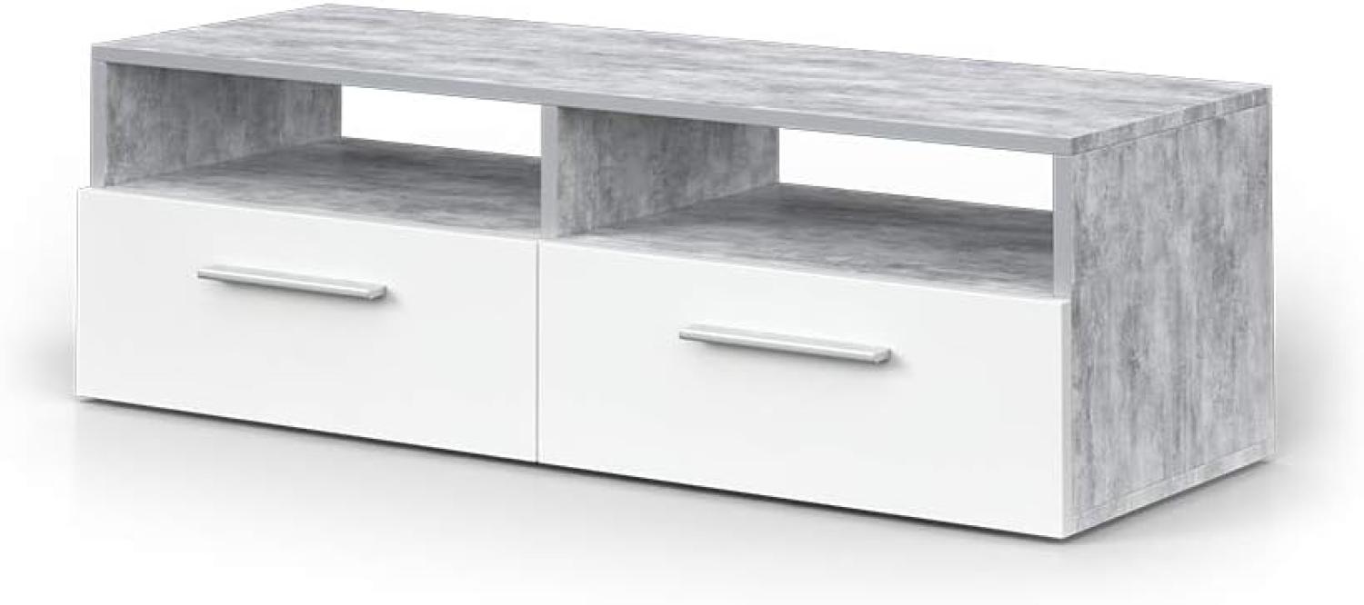 Vicco Lowboard Diego Fernsehschrank Sideboard TV Fernsehtisch Beton Bild 1