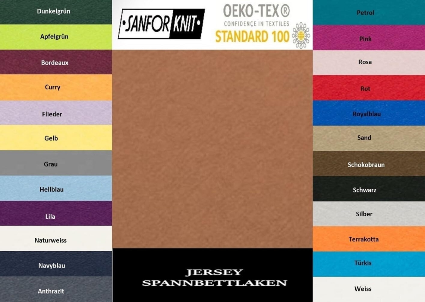 Jersey Spannbettlaken 140 - 160 x 200 cm Nougat Bild 1