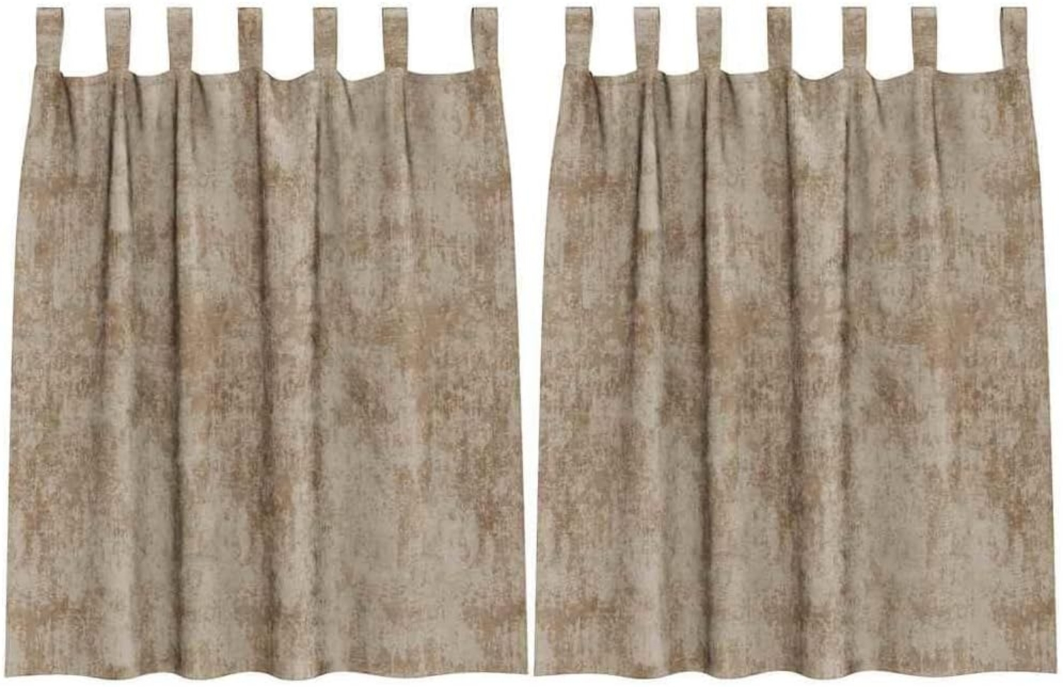 vidaXL Samtvorhänge mit Vorhängen 2 pcs Champagner 140 x 140 cm Samt 4107743 Bild 1