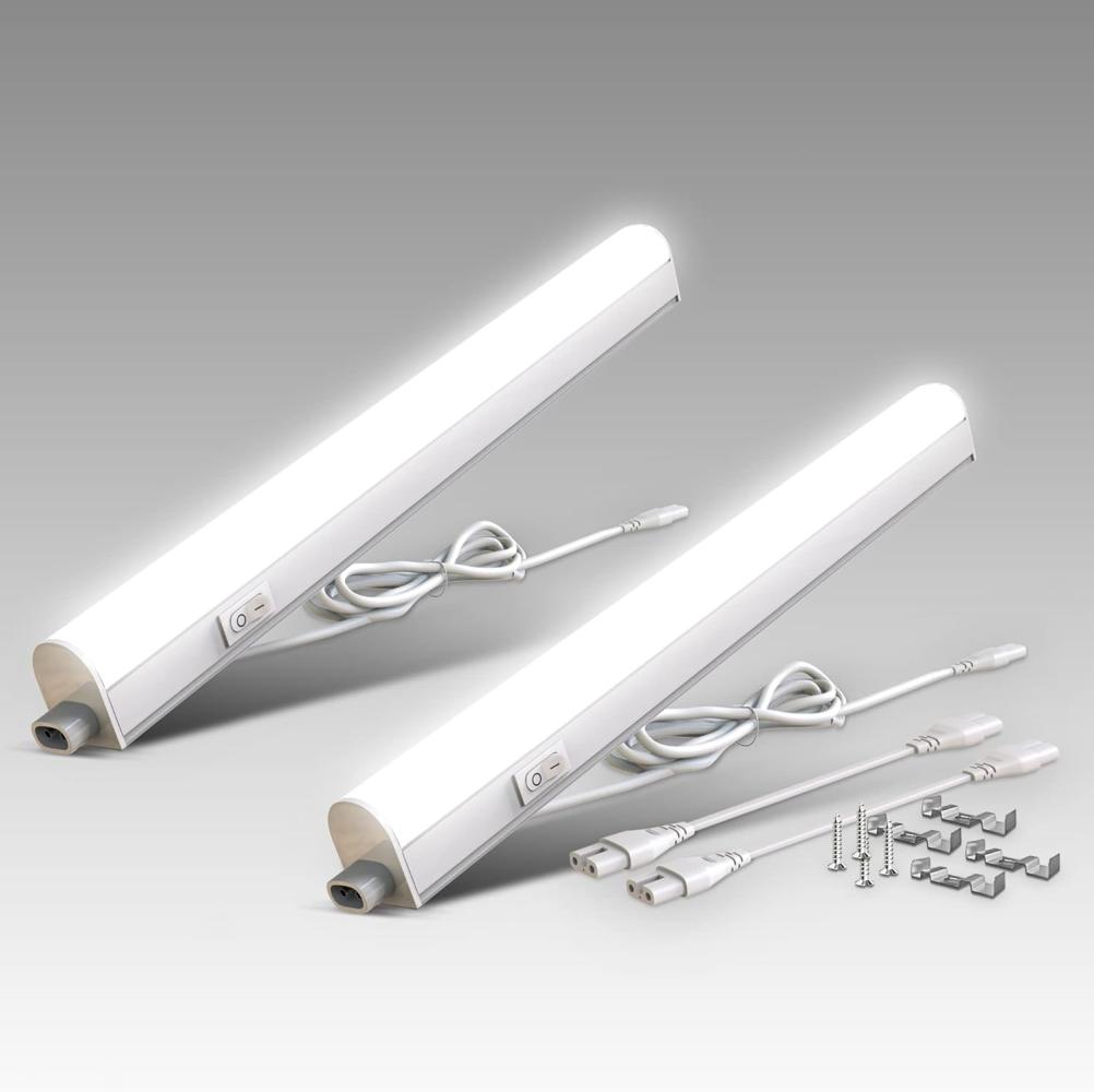 B.K.Licht LED Unterbauleuchte 2er Set LED Lichtleiste je 4W 400lm 4.000K - BKL1514, LED fest integriert, Neutralweiß, erweiterbar durch Stecksystem 313x22x30mm Bild 1