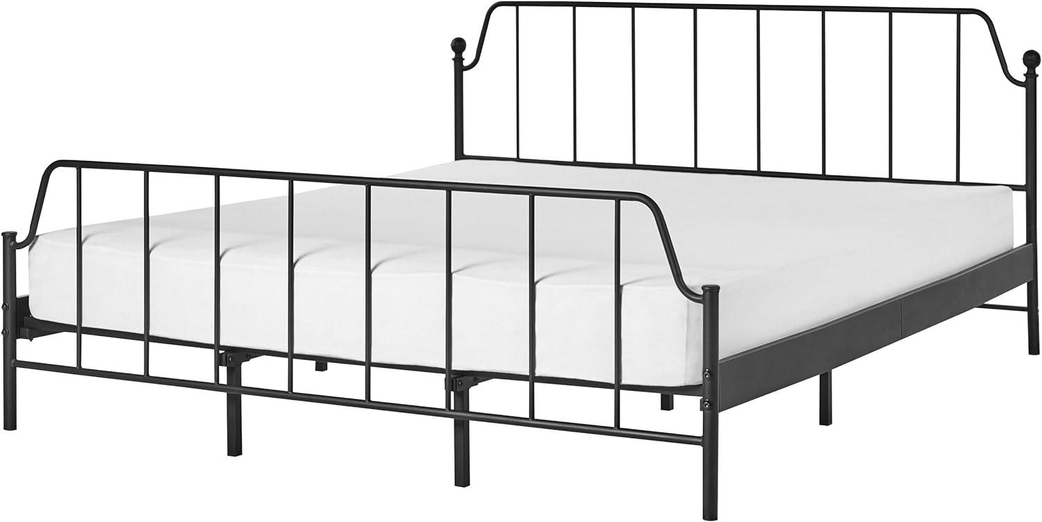 Bett mit Lattenrost MAURESSAC 180 x 200 cm Metall Schwarz Bild 1