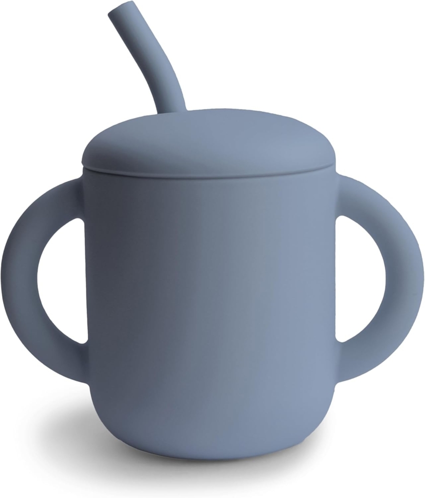 Mushie Silikonbecher mit Trinkhalm Tradewinds Bild 1