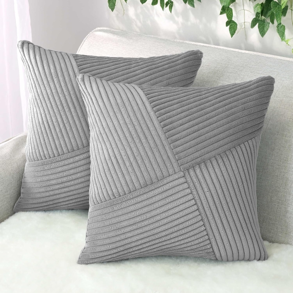 Amilian Kissenbezüge - 2er Set Kissenhüllen - Kissenbezug - Zierkissenbezüge, (2 Stück), 40x40 cm, Kissenhülle für Sofakissen, Dekokissen, Zierkissen, Kissen Bild 1