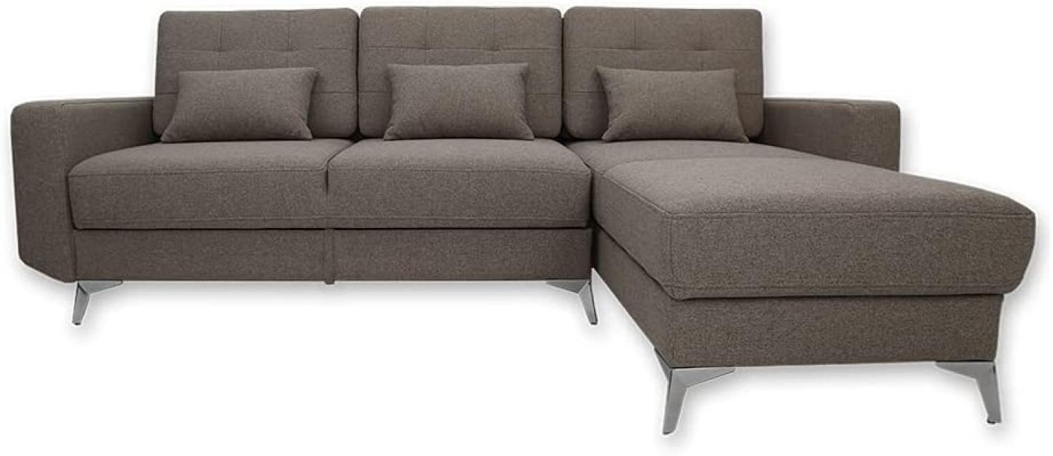 VitaliSpa Ecksofa Schlafsofa Boxspringsofa York Schlaffunktion Bettkasten braun Bild 1