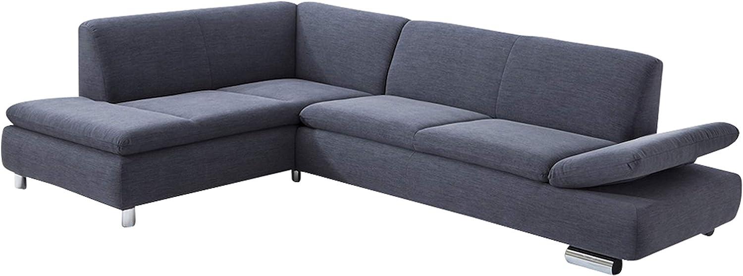 Ecksofa links mit Sofa 2,5-Sitzer rechts TERRENCE-23 feines Strukturgewebe Farbe grau Sitzhärte weich B: 270cm T: 190cm H: 76cm Bild 1