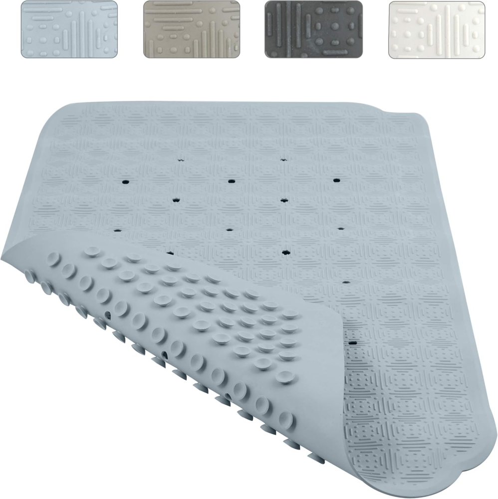 spirella Duschmatte RUBY, Dusch- und Wanneneinlage, 100% Naturkautschuk, mit Saugnäpfen, rutschfest, waschbar, antibakteriell, frei von umweltbelastenden Stoffen, Naturkautschuk, rechteckig, LxB: 70x40 cm Bild 1