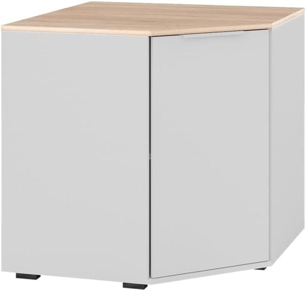 Vicco Eckkommode Betti Weiß Sonoma 78 x 78 cm Wohnzimmer 1 Tür Bild 1