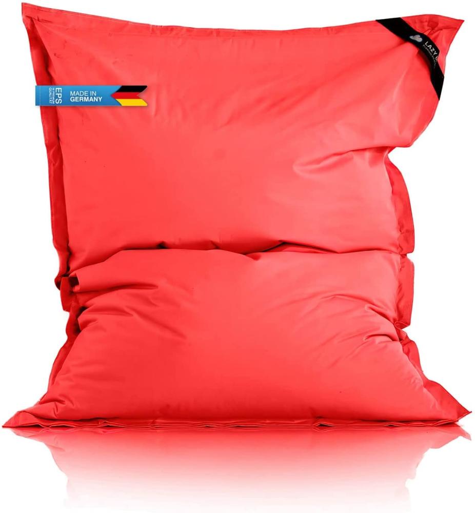 Original LAZY BAG Indoor & Outdoor Sitzsack XXL 400L Riesensitzsack Sitzkissen Sessel für Kinder & Erwachsene 180x140 cm (Rot) Bild 1