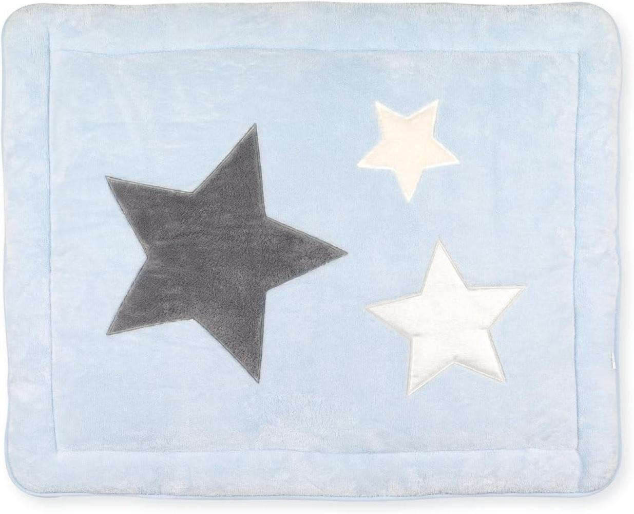 Bemini by Baby Boum 'Softy Stary Frost' Krabbeldecke blau, 75x95 cm Bild 1