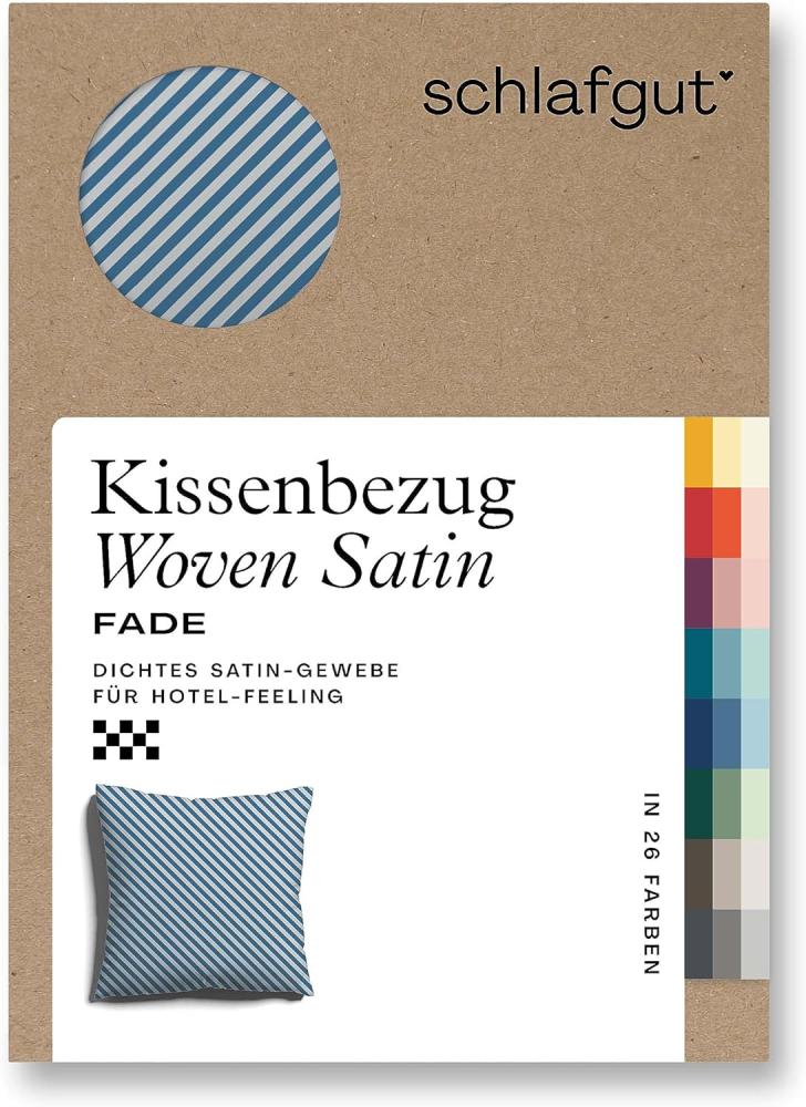 Schlafgut Woven Fade Bettwäsche|Kissenbezug einzeln 80x80 cm| grey-light-blue-mid Bild 1