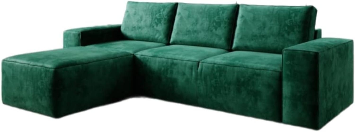 Designer Sofa Solaris mit Schlaffunktion und Stauraum Grün Links Bild 1