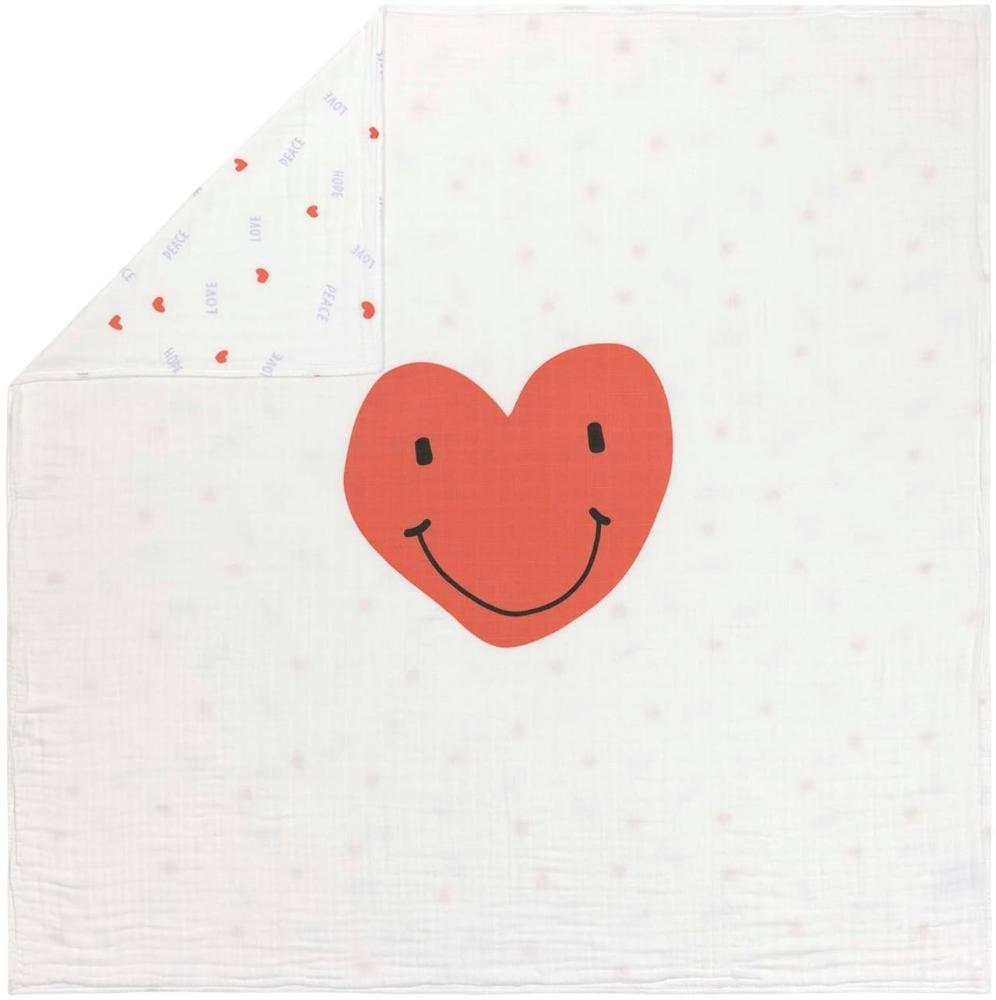 LÄSSIG Babydecke Wickeldecke Kuscheldecke kuschelig weich atmungsaktiv/Heavenly Soft BlanketHappy Rascals Heart Bild 1