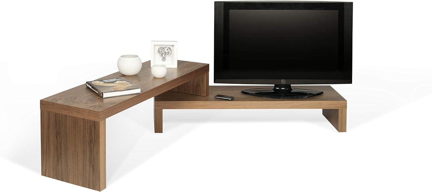 TEMAHOME, Cliff TV Tisch,125x38x20 cm, Nussbaum, Walnut Bild 1