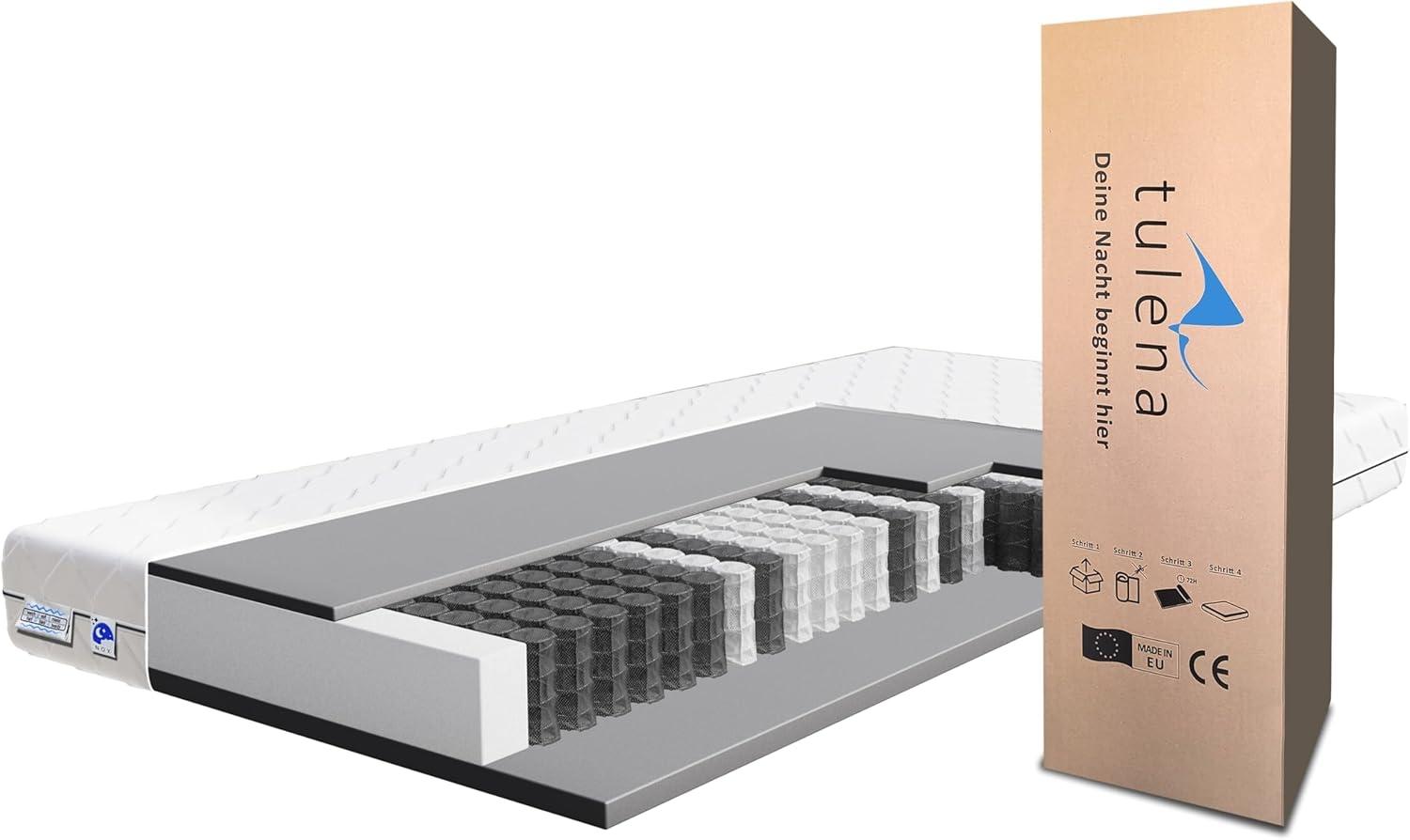 NOX Taschenfederkern Matratze 100x200 Federkernmatratze H2 + H3 Basic 17cm hoch| Probeschlafen | Rollmatratze Wendematratze Bild 1