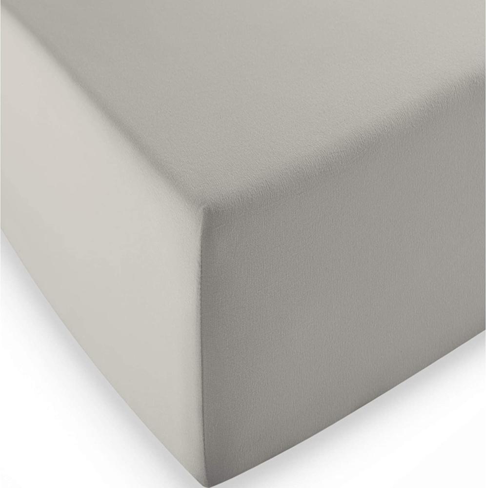 Fleuresse Boxspring- und Wasserbetten Jersey-Spannlaken comfort XL Farbe 9050 porzellan Bild 1