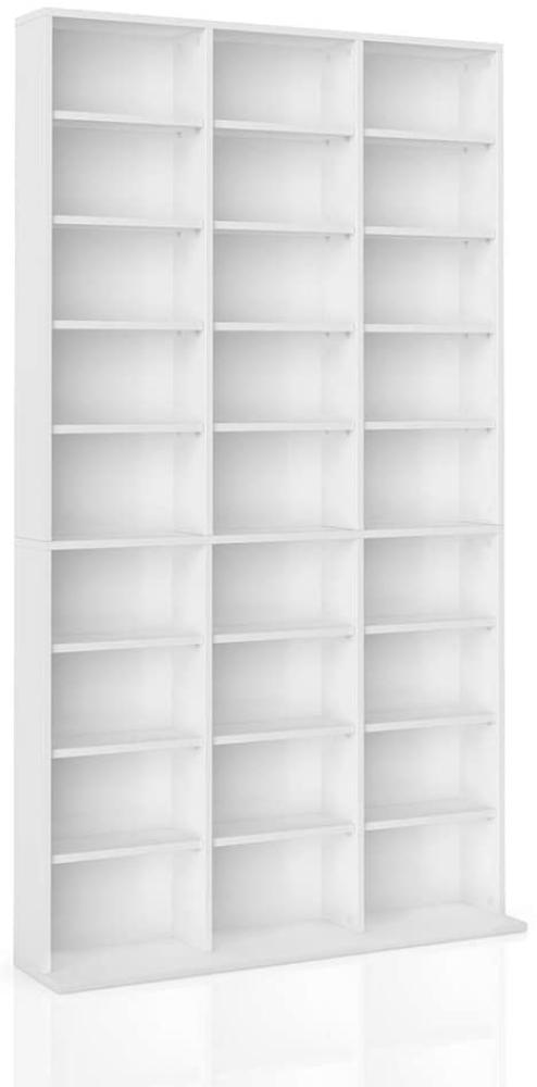 Cd-Regal Jukebox Weiß 102 x 178 cm Vicco Bild 1
