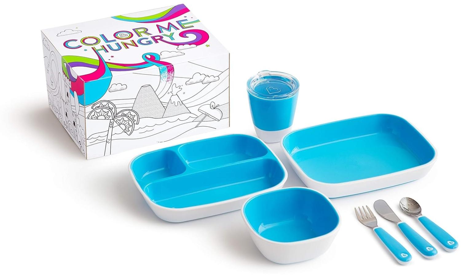 Munchkin Color Me Hungry Geschirr-Set Blue Blau Bild 1