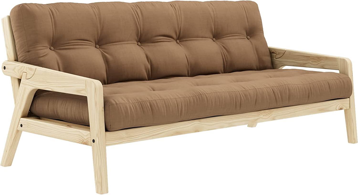 KARUP DESIGN GRAB Schlafsofa Gestell Natur Matratze Mocca Bild 1