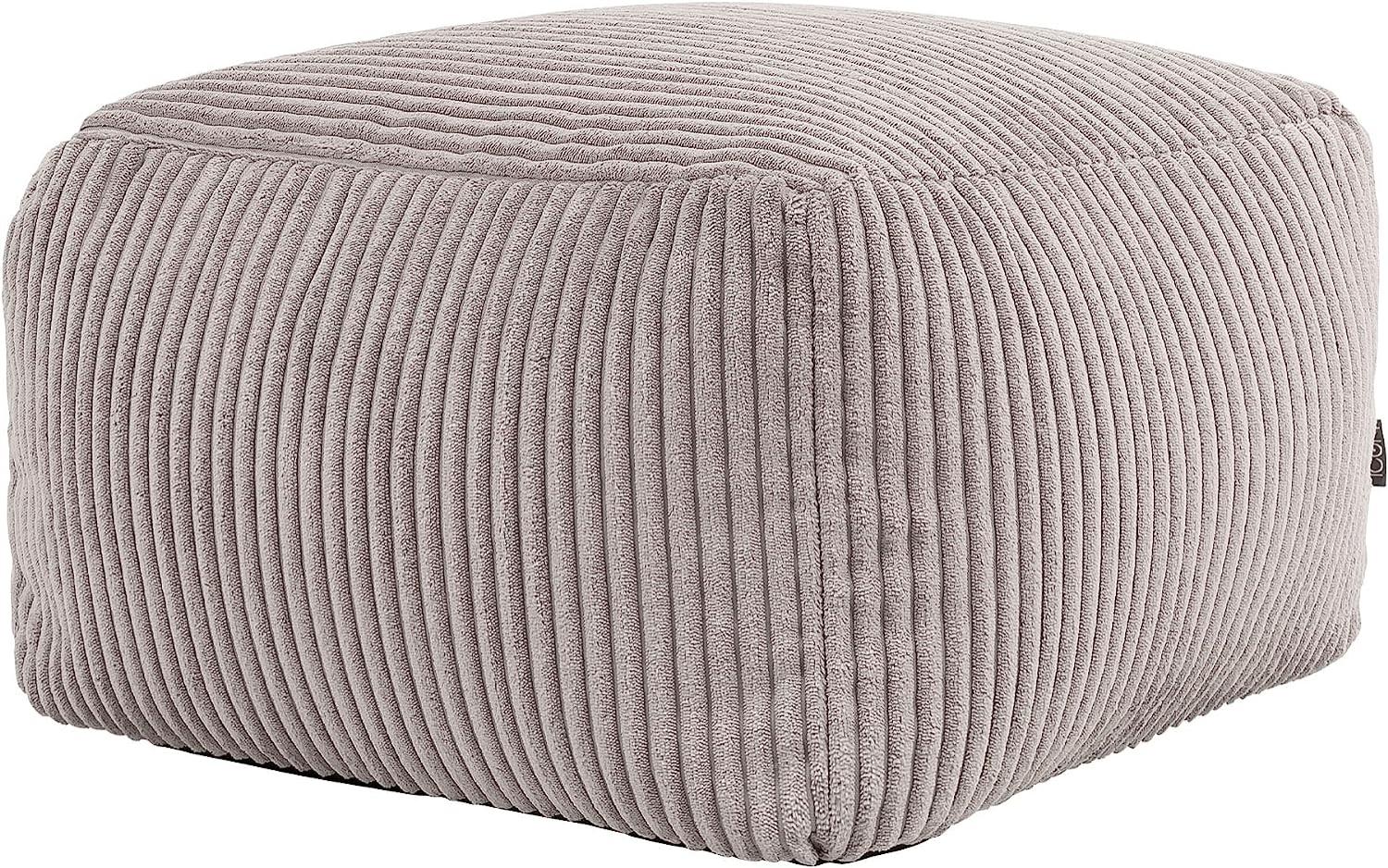 icon Sitzpuff „Theo“, Cord, Fußhocker für das Wohnzimmer, Sitzhocker, Sitzpouf, Sitzsack Hocker Groß, Sitzkissen Bild 1