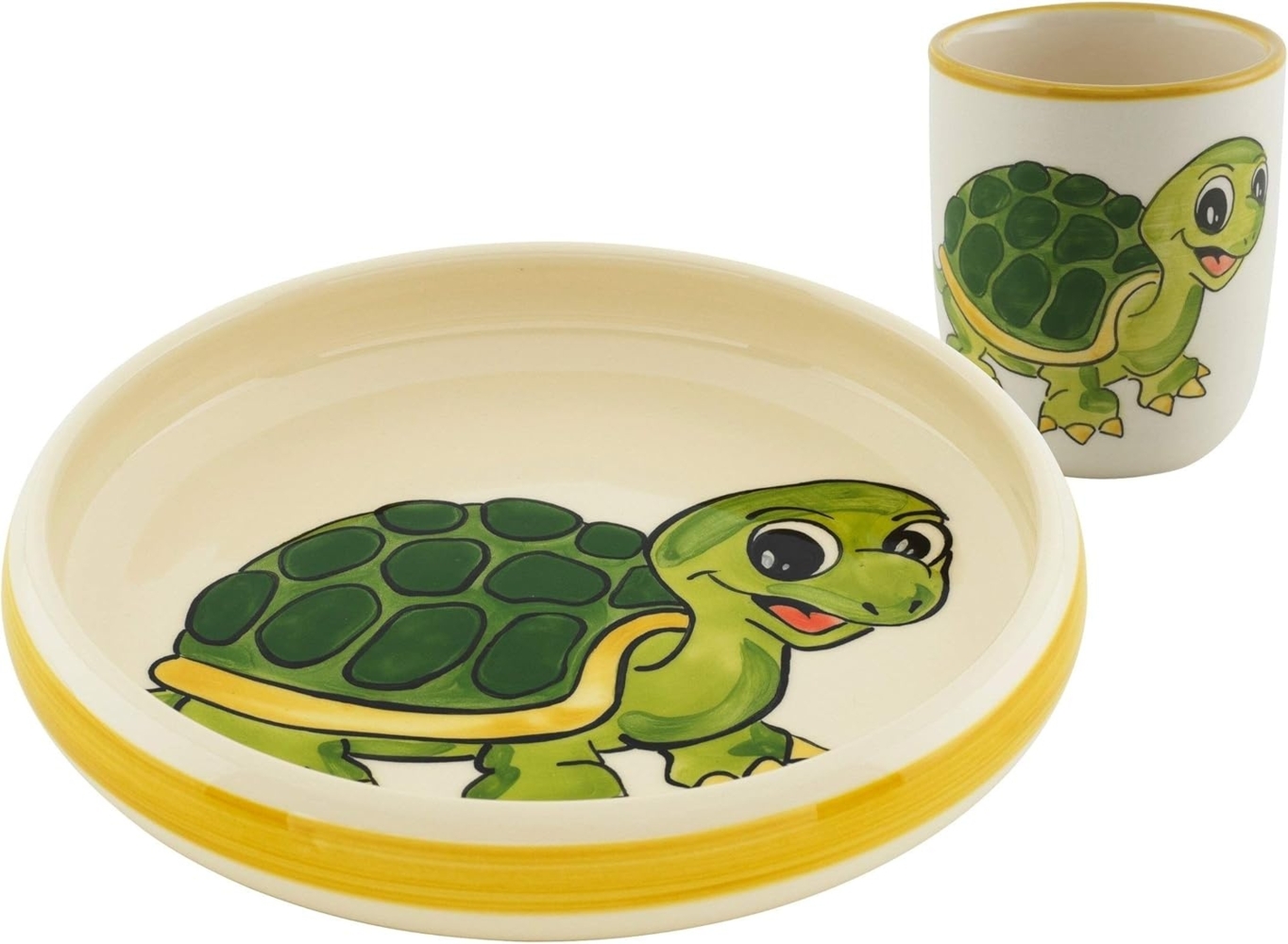 Kuhn Rikon 39553 Kinderset Schildkröte, Keramik, Teller, Tasse, Porcelain Bild 1