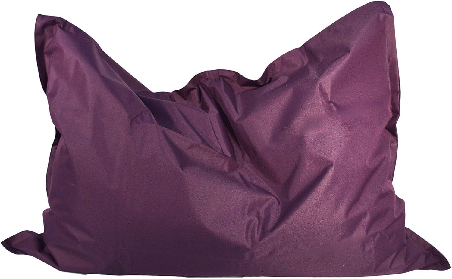 Kinzler S-10119/50 Riesensitzsack, ca. 100x140 cm, Sitzsack Outdoor Indoor, in vielen verschiedenen Farben, mit Innensack, brombeer Bild 1