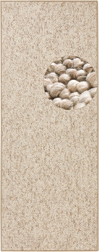 Woll-Optik Teppich Wolly Beige Braun - 80x150x0,1cm Bild 1
