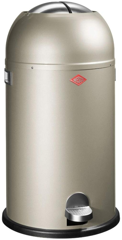 Wesco 184 631 Kickmaster Abfallsammler 33 Liter neusilber 37. 5 x 37. 5 x 69cm (L-B-H), Edelstahl Bild 1