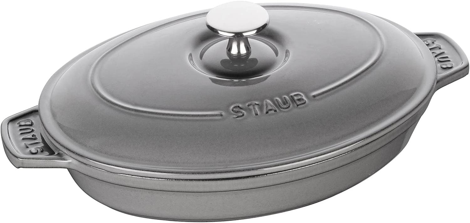 Staub Staub ovale Auflaufform aus Gusseisen mit Deckel 23x17cm 405095810 Bild 1