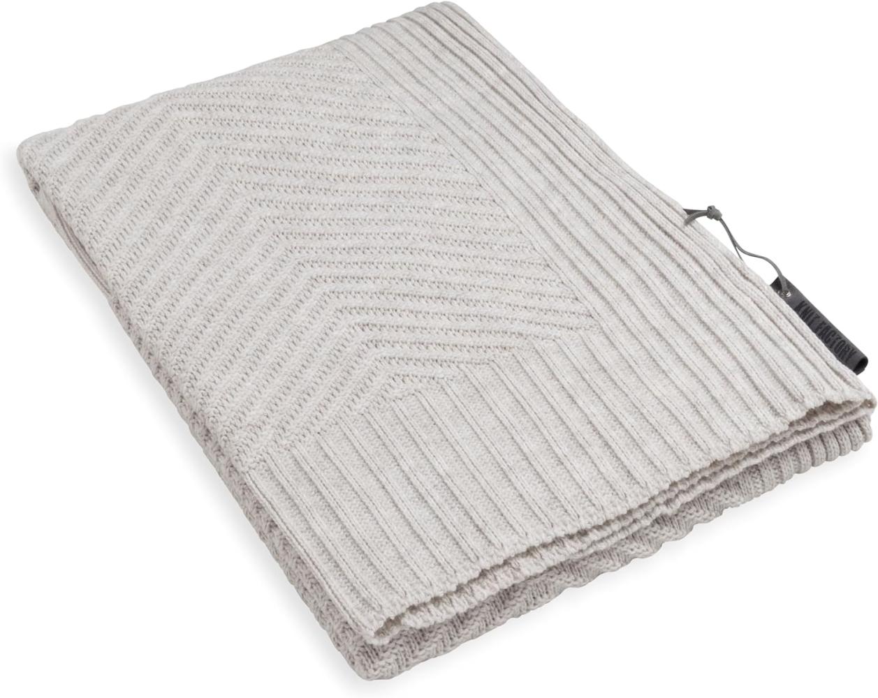 Knit Factory Beau Plaids 160x130 cm Glatt Beige Bild 1