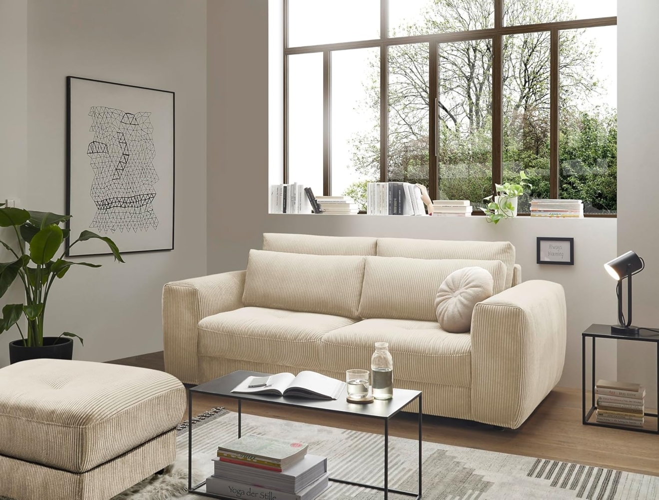 Ed Exciting Design 2-Sitzer Sofa – Modernes Design mit Komfort und Stil in Hochwertigem Zoom Cord-Stoff Bild 1