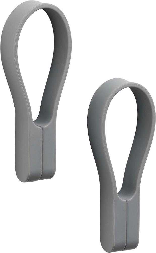 Zone Denmark Handtuchhalter Loop Magnet, 2er Set, Handtuchaufhänger, Handtuchclip, Silikon, Grey, 27923 Bild 1