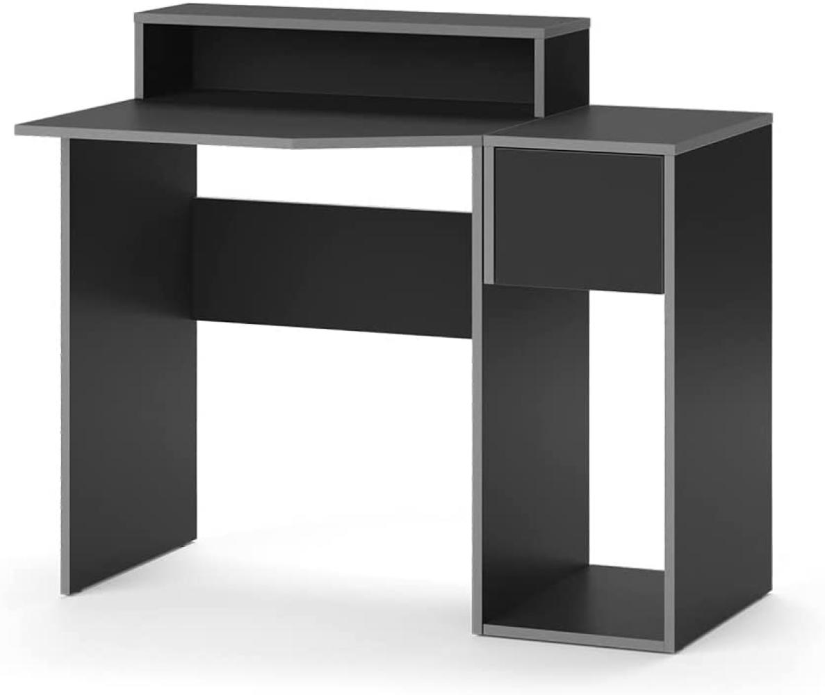 Vicco Computermöbelset Kron, 1 Computertisch (kurz) und 1 Computerschrank, modern, Schwarz Grau Bild 1