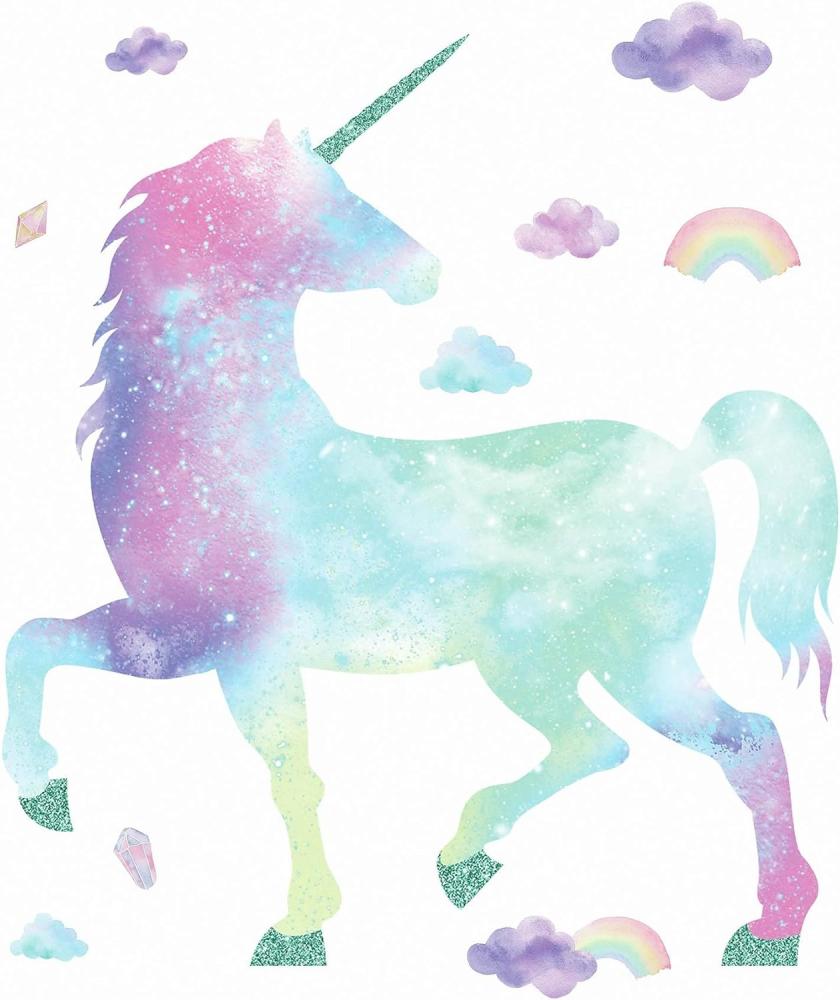 UNICORN GALAXY Gigant Wallsticker med glitter Bild 1