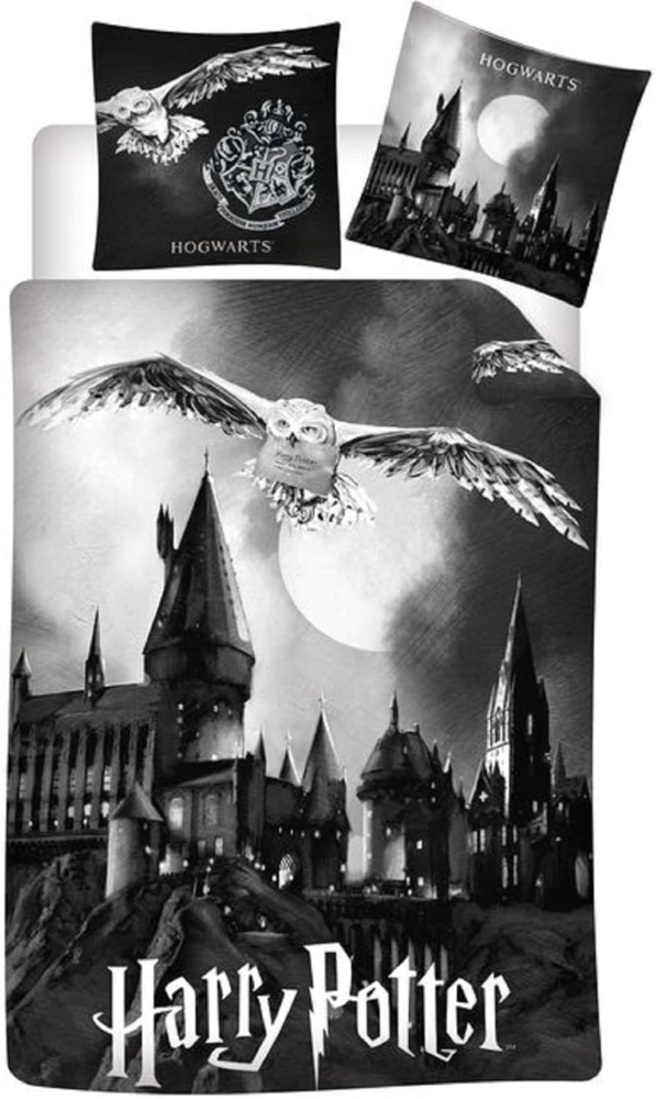 BrandMac Kinderbettwäsche Harry Potter Wende Bettwäsche Hogwarts 2tlg 135 x 200 cm Bild 1