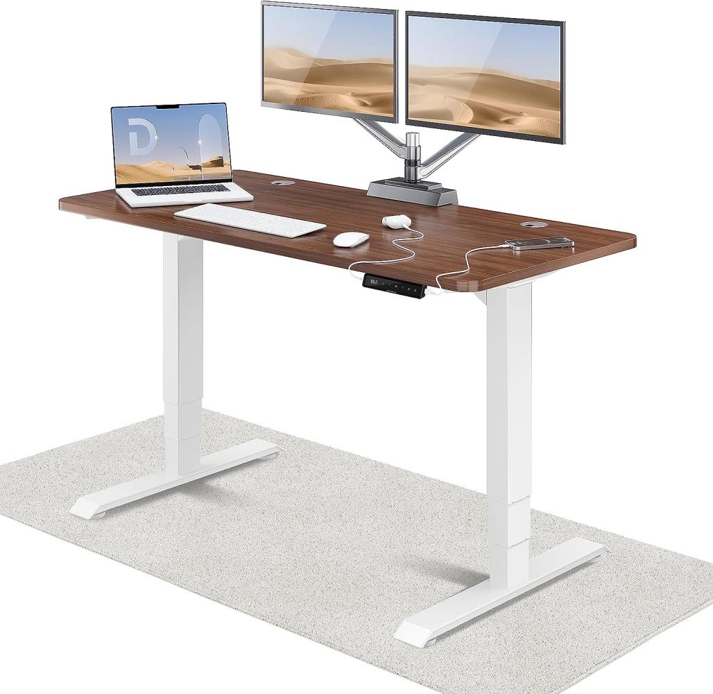 Höhenverstellbarer Schreibtisch (140 x 70 cm) - Schreibtisch Höhenverstellbar Elektrisch mit Flüsterleisem Dual-Motor & Touchscreen - Hohe Tragfähigkeit - Stehtisch von Desktronic Bild 1