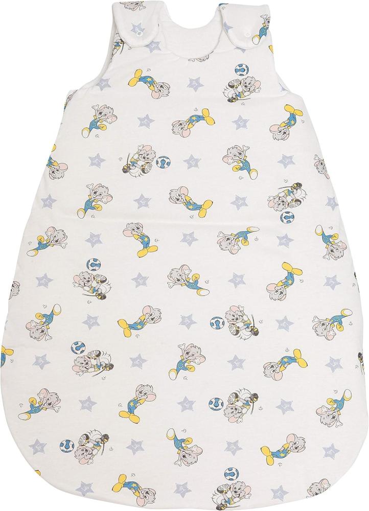 pic Bear Premium Babyschlafsack aus Jersey-Baumwolle – Atmungsaktiv, Mitwachsend und für Ganzjahres-Nutzung mit verstellbaren Größen 86/92 Ed Sterne weiß Bild 1