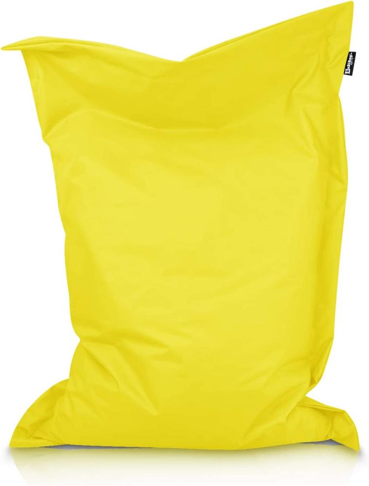 BuBiBag XXL Sitzsack, Outdoor Sitzsäcke für Kinder und Erwachsene, Bodenkissen Beanbag Fatboy wetterfest (Gelb 200x140 cm) Bild 1