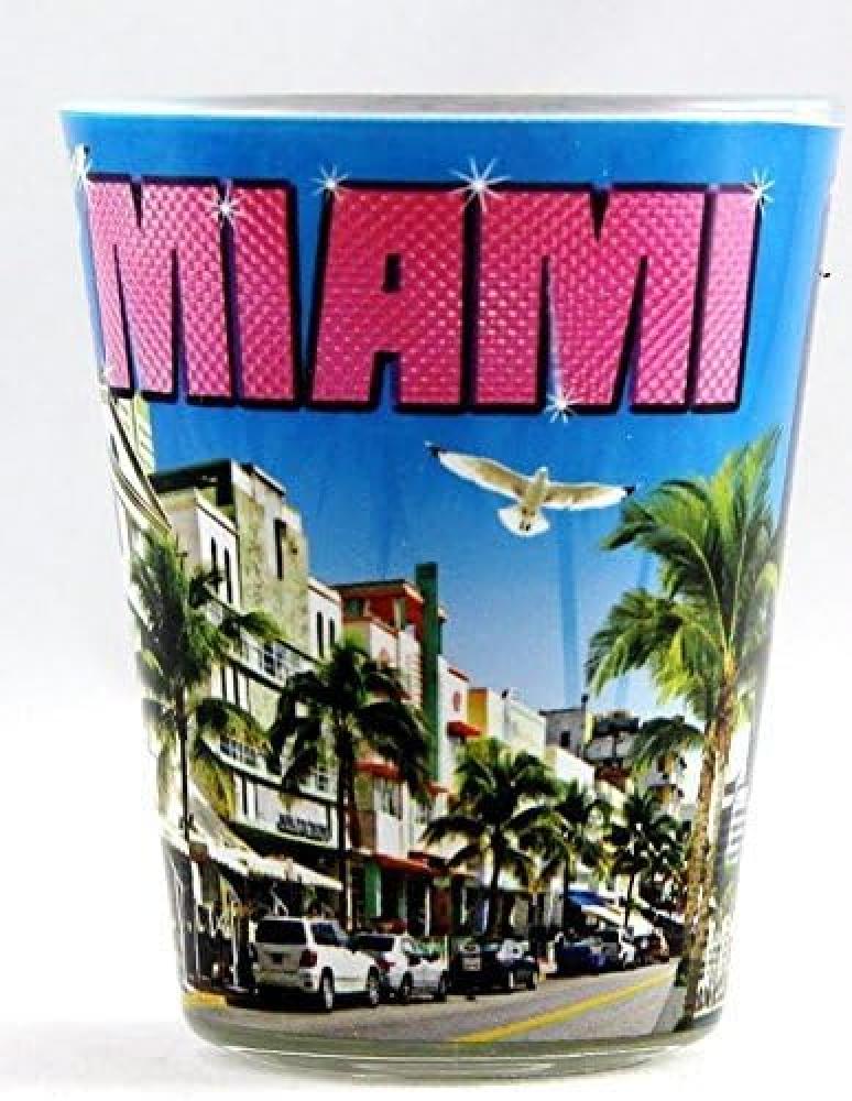 Miami Florida blau colorful Collage Shot Glas CTM Bild 1