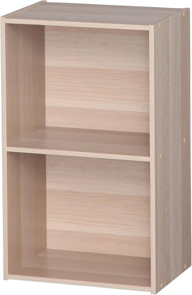 Iris Ohyama, Schrank, 2 Büroregale, Bücherregal, stabil, große Kapazität, multifunktional, solide, Schlafzimmer, Wohnzimmer – Office Basic Rack - CX-2FN – Hellbraun Bild 1